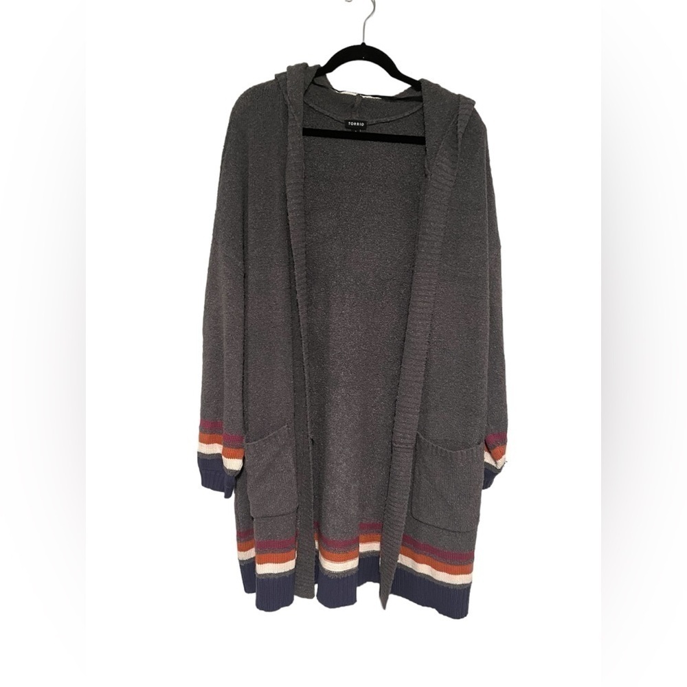 Torrid Hooded Open Front Cardigan Plus Size 2
